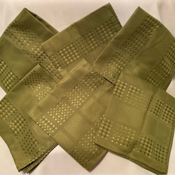 New Set of 6 Food Network Green Cloth Napkins Perfect for Spring!! - Picture 2 of 4